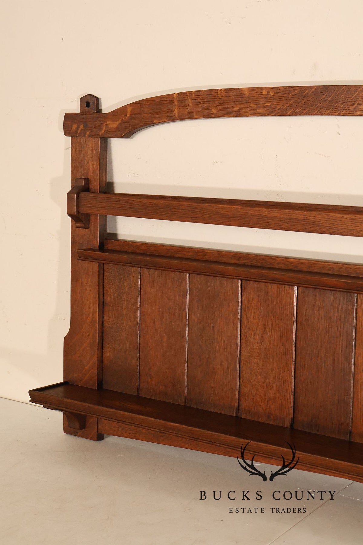Antique Gustav Stickley Mission Oak Plate Rack #903