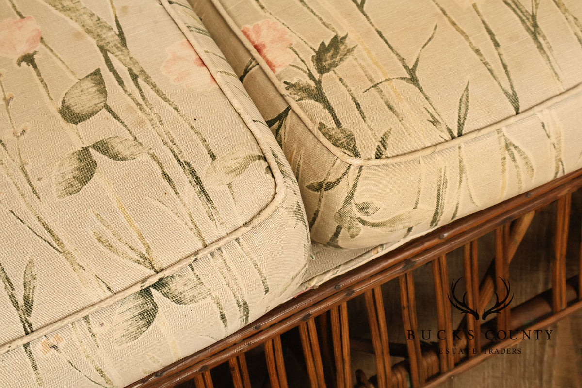 Antique Split Reed Rattan Sofa