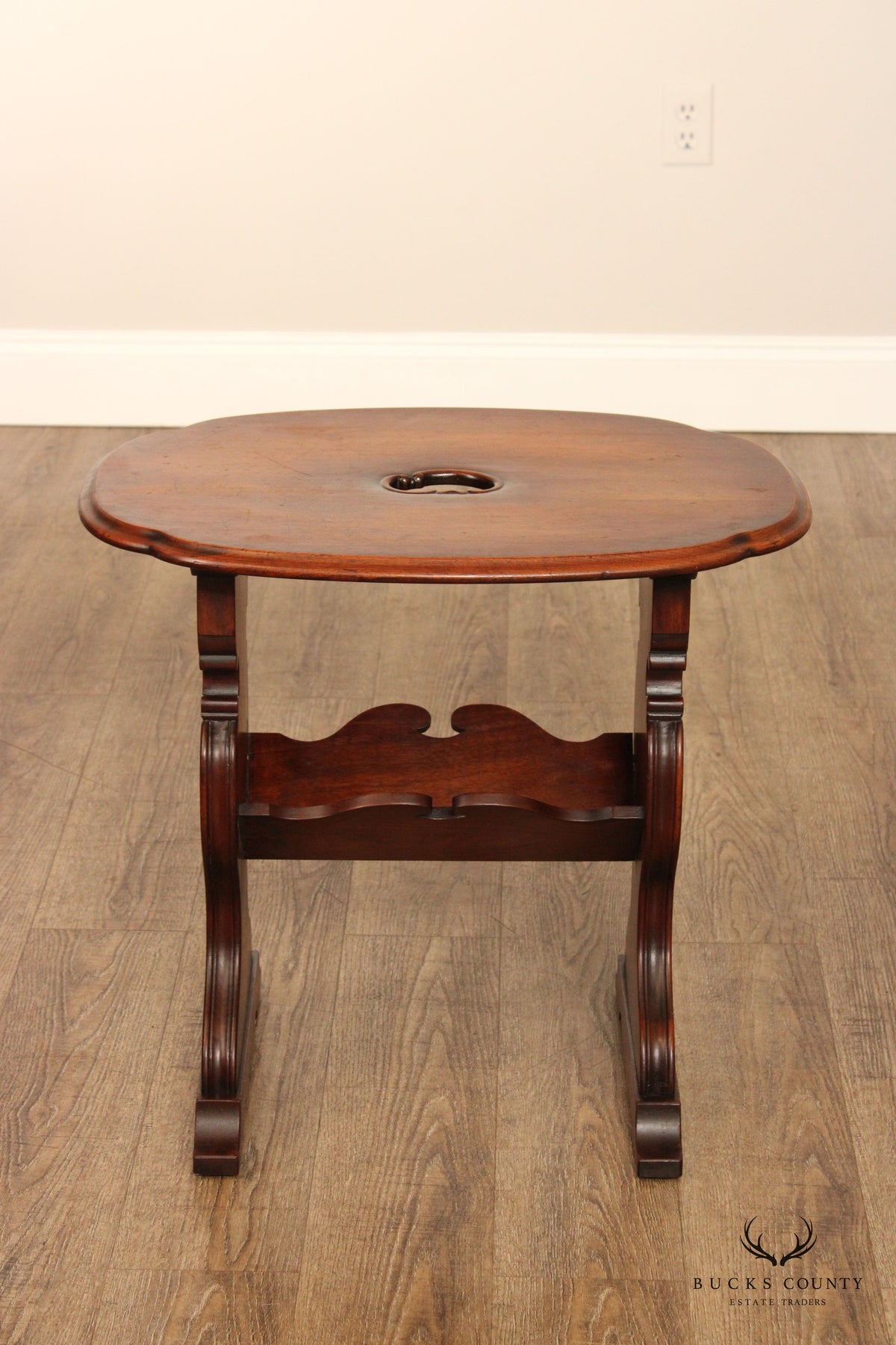 1920s Custom Crafted Walnut Magazine Book Stand Side Table