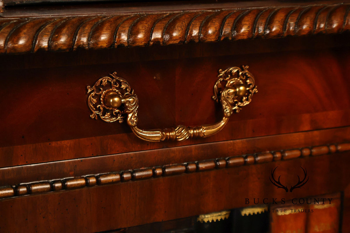 Maitland Smith Regency Style Mahogany Display Bookcase