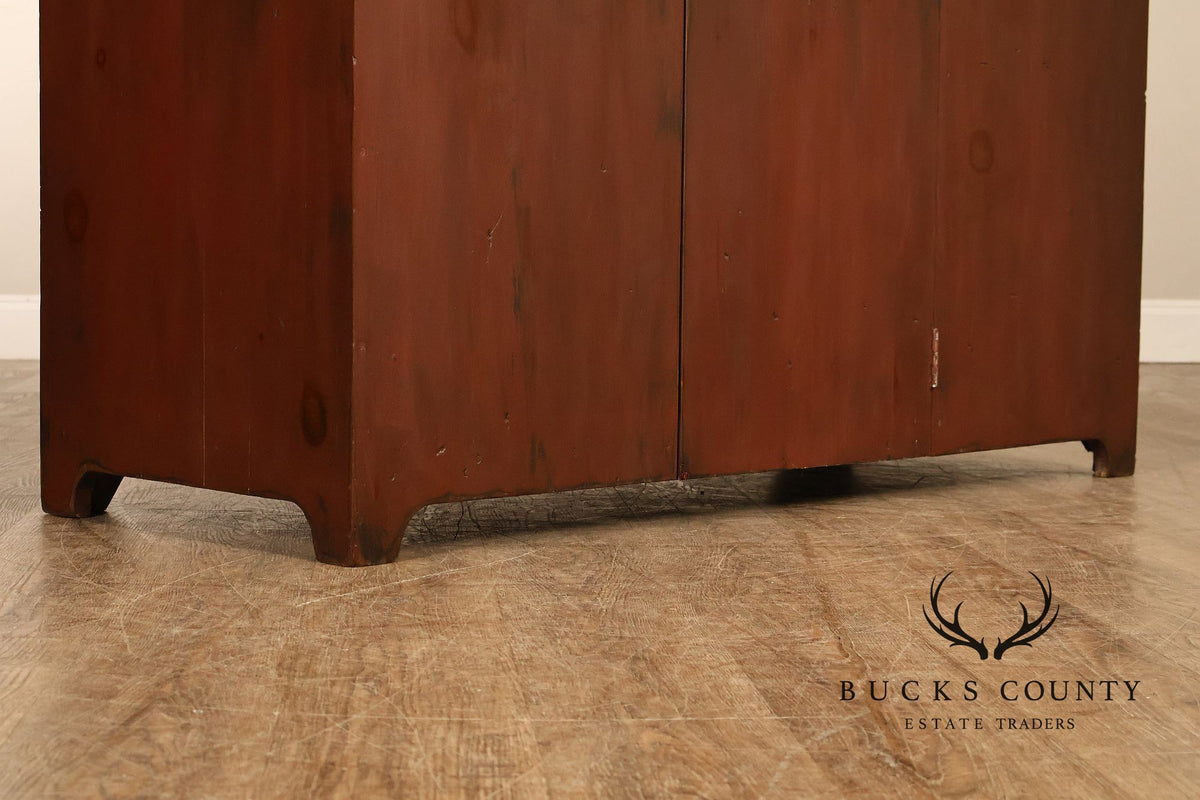 Custom Crafted Primitive Painted Pine Dry Sink Cabinet