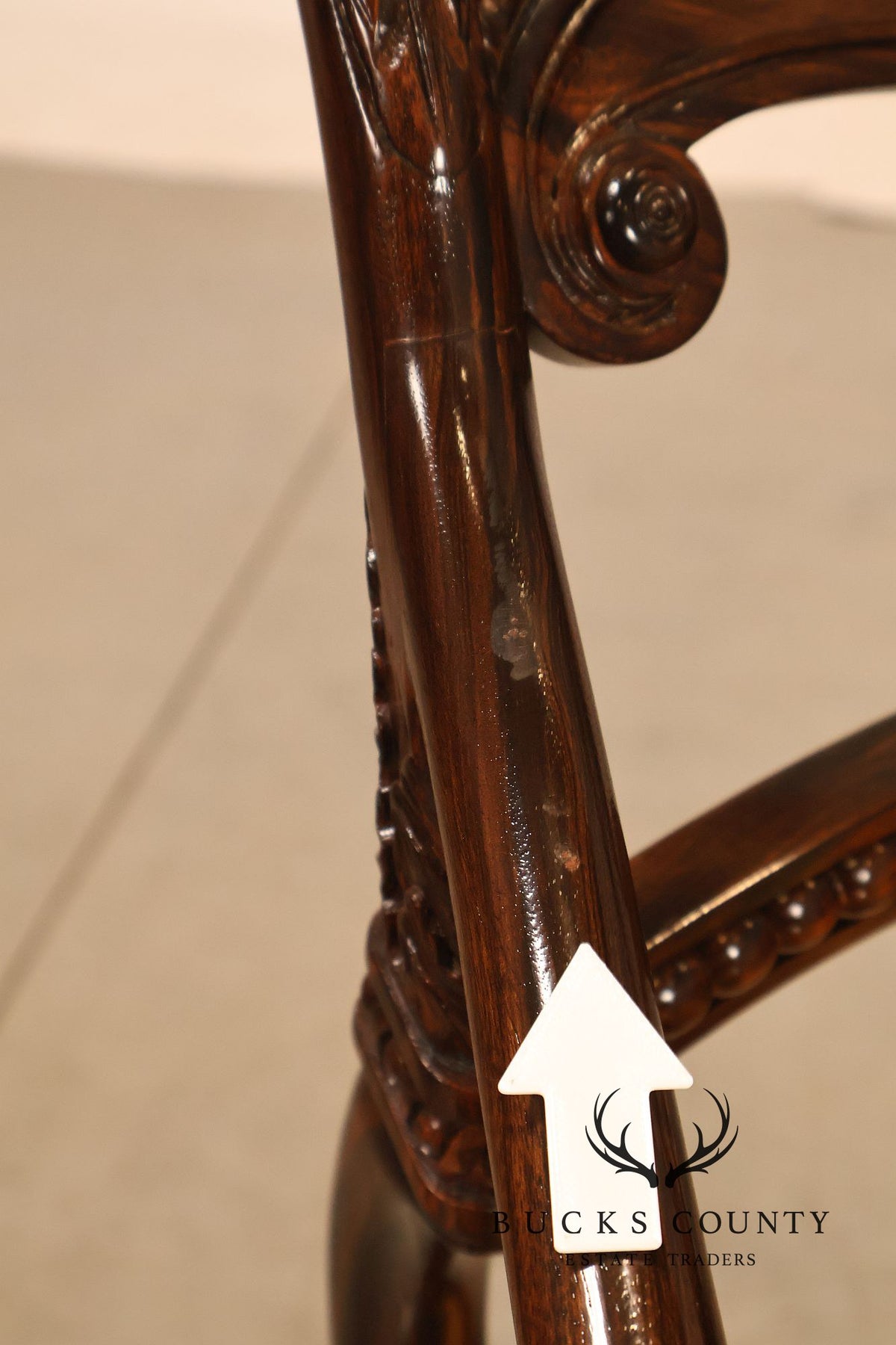 Smith & Watson Pair of Carved Mahogany Armchairs