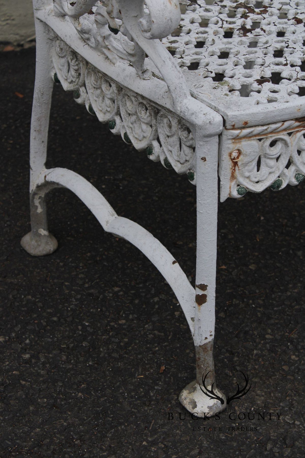Antique Gothic Revival Cast Iron Garden Chair
