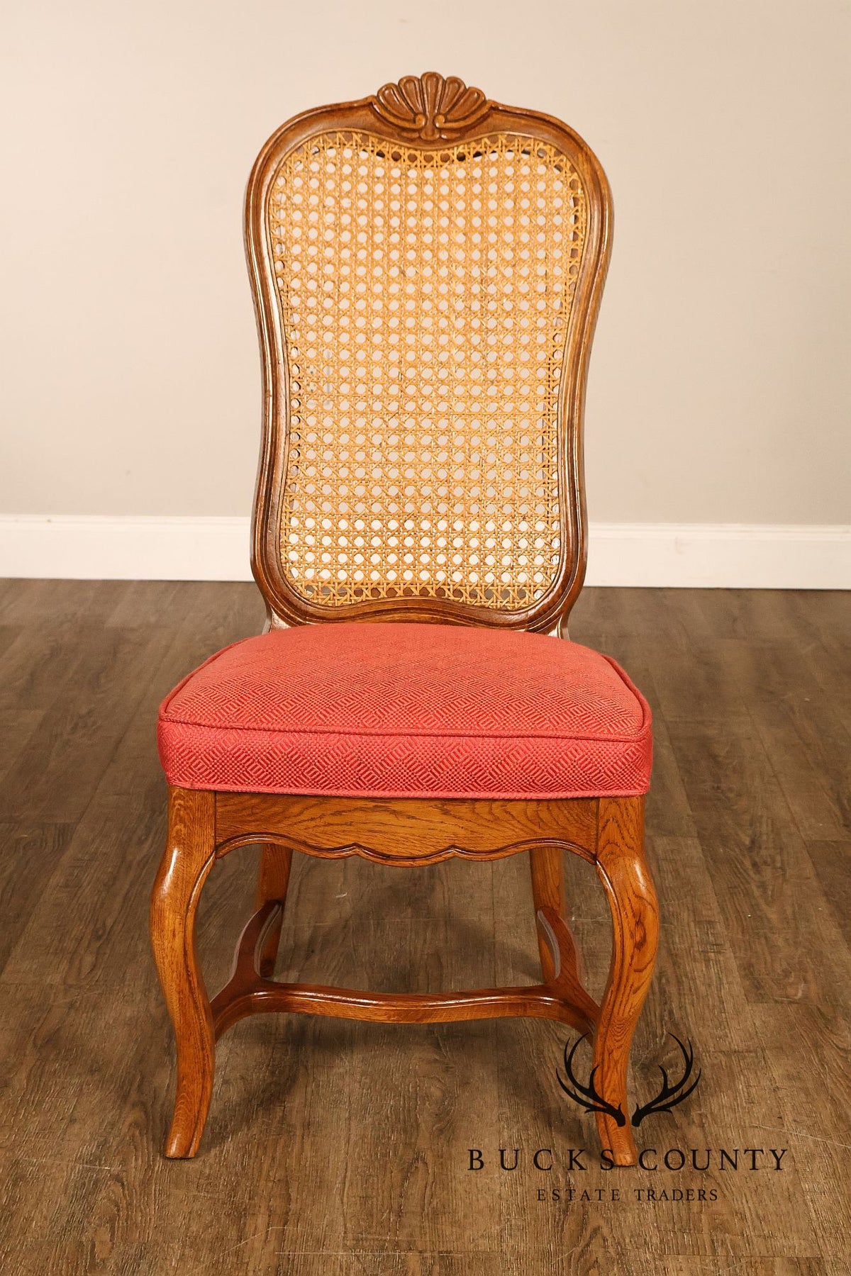 French Country Style Set Of Eight Cane Back Dining Chairs