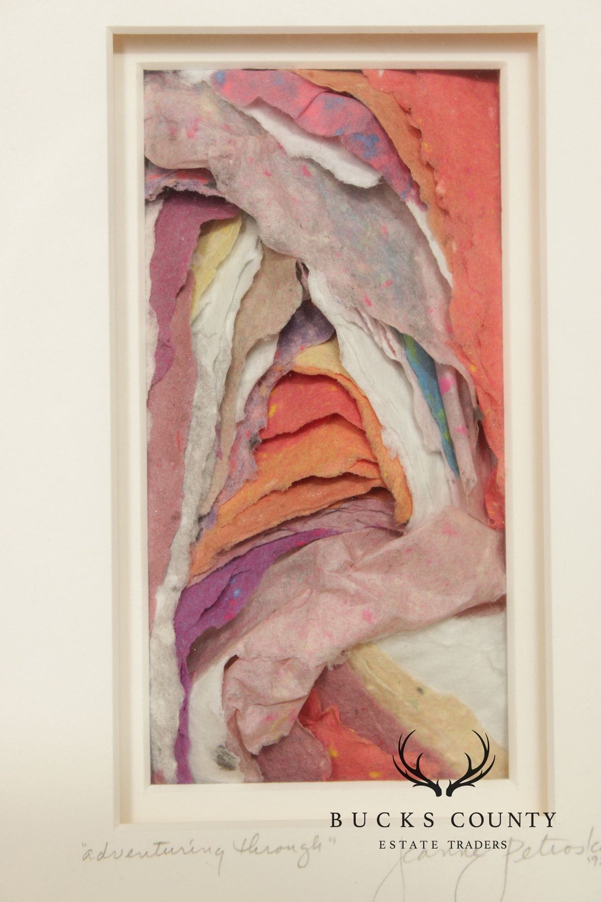 Jeanne Petrosky Pair of Framed Mixed Media, 'Within the Cloud' and 'Adventuring Through'