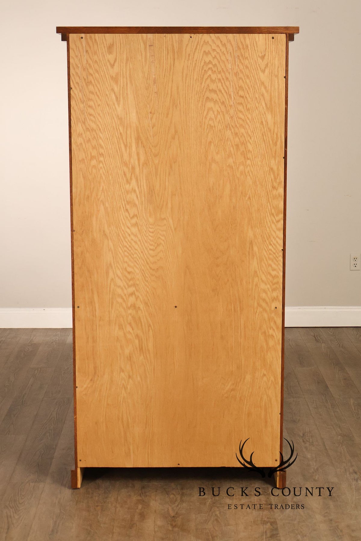 Mission Oak Two Door Display Bookcase Cabinet With Drawers