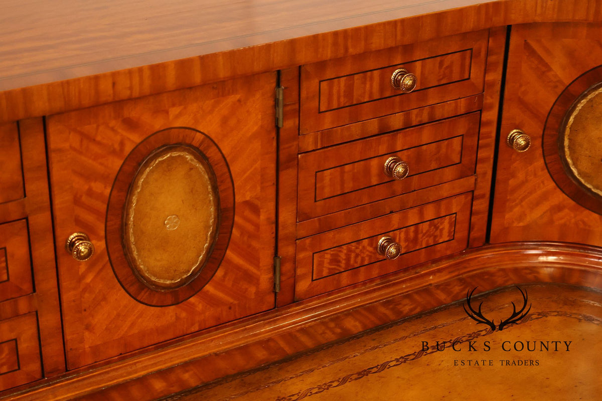 Maitland Smith Regency Style Satinwood Carlton House Writing Desk