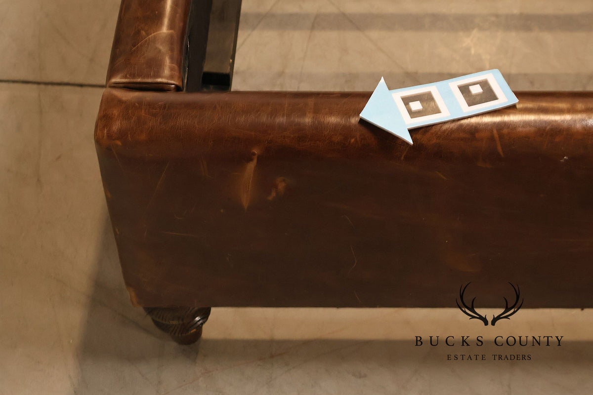 Restoration Hardware 'Churchill' Tufted Leather Queen Bed