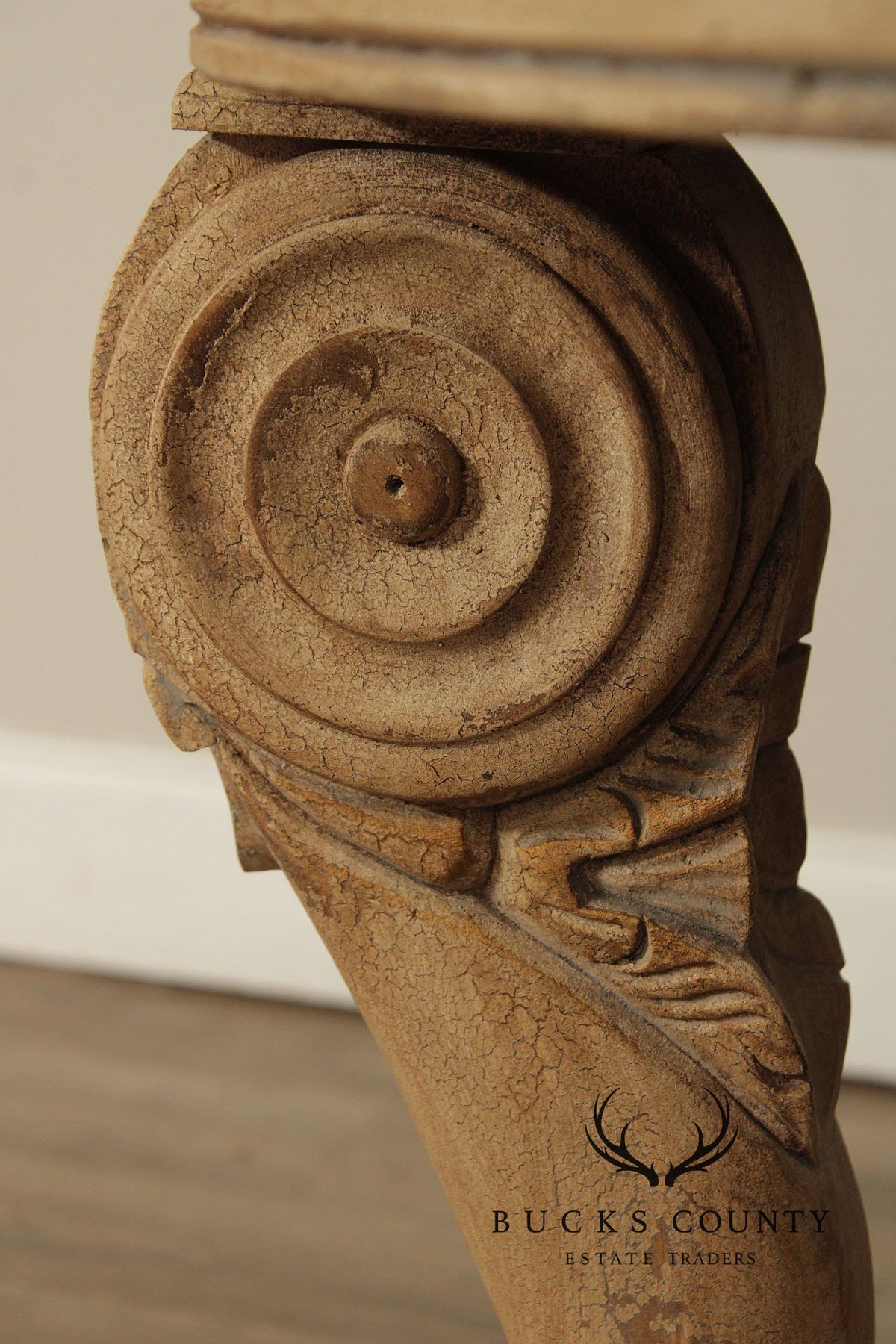 Italian Neoclassical Style Round Marble Top Side Table