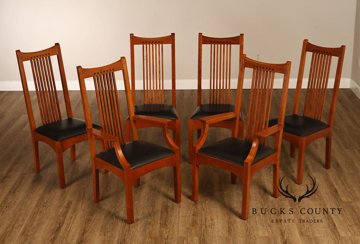 Stickley 21st Century Collection Set of Six Cherry Dining Chairs