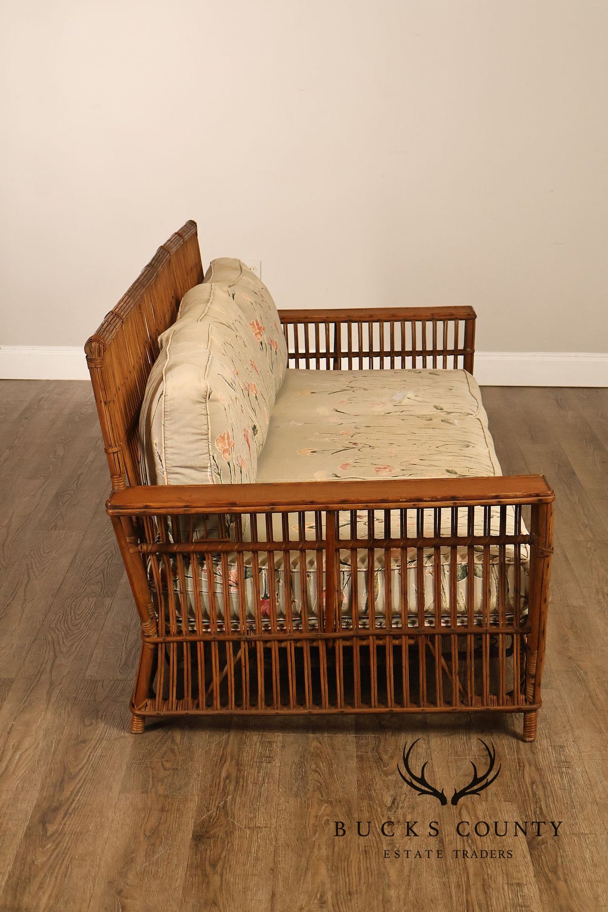 Antique Split Reed Rattan Sofa
