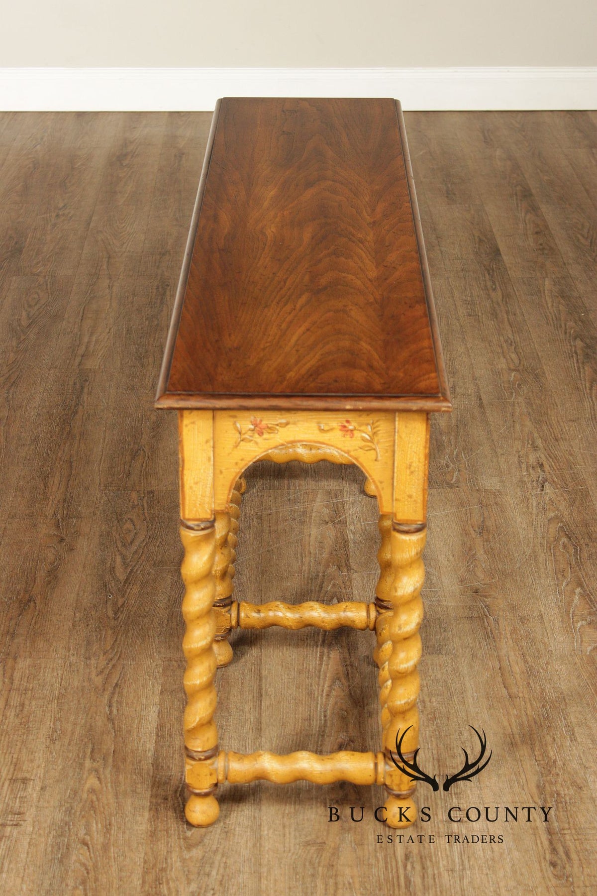 Heritage Country French Style Narrow Painted Console Table