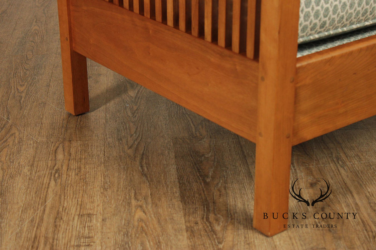 Stickley Pair Mission Style Cherry Spindle Lounge Chairs