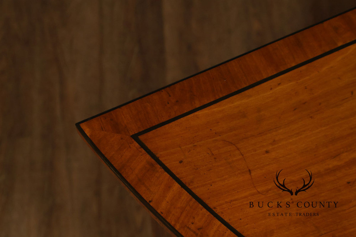 John-Richard Ebony Inlaid Satinwood Demilune Chest