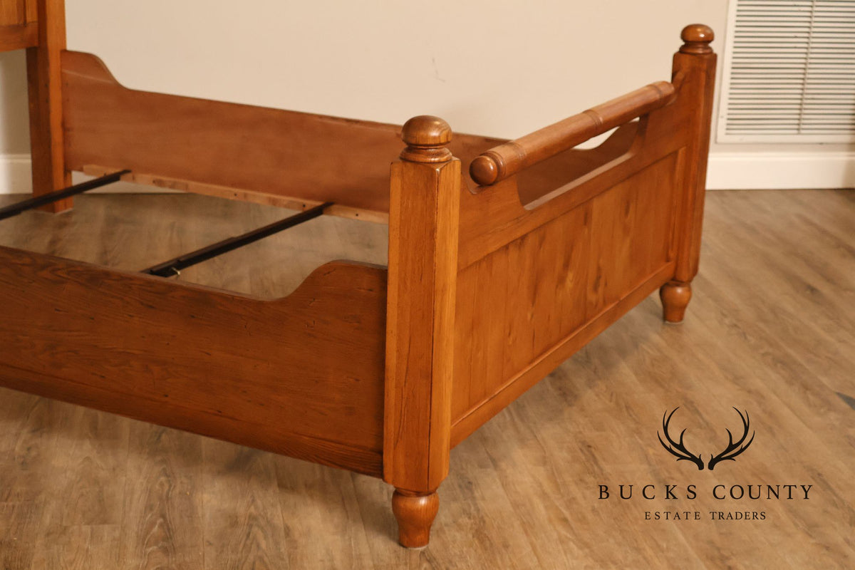 Broyhill Attic Heirlooms Country Style Queen Oak Bed Frame