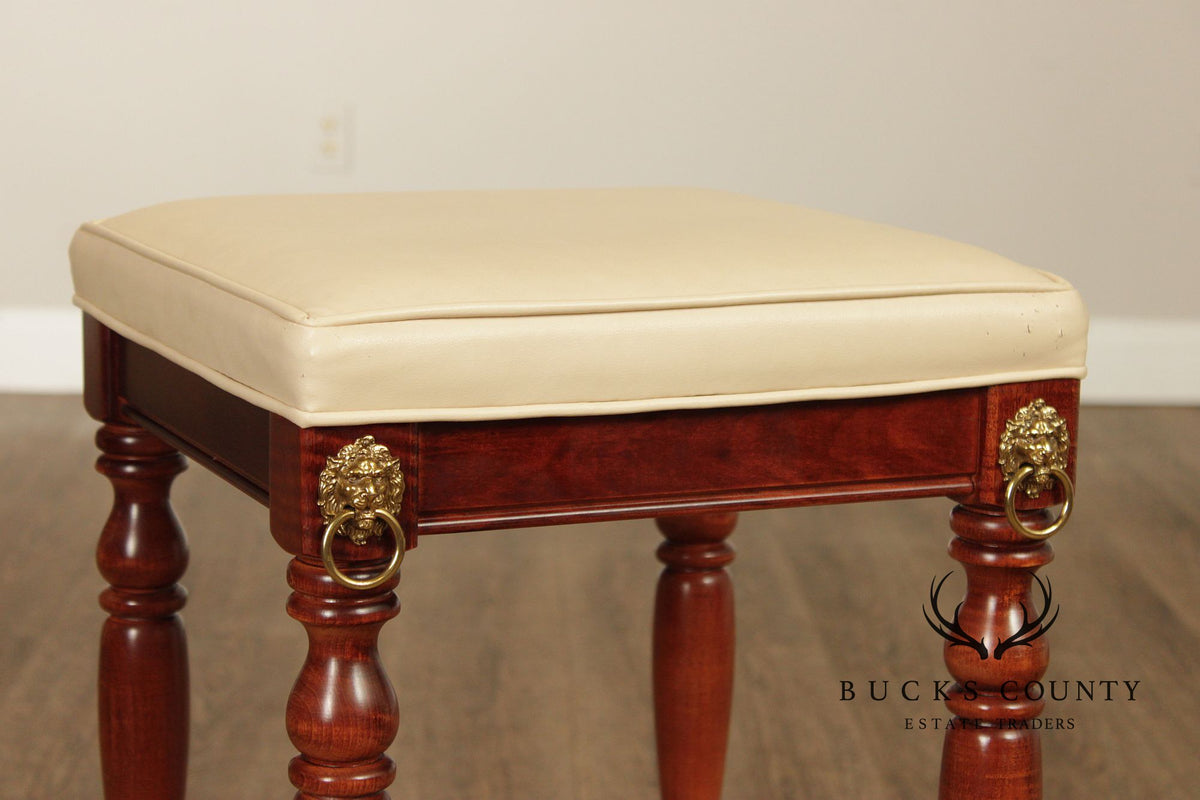 Pulaski Furniture Brass Top Lion Head Bar With Two Stools