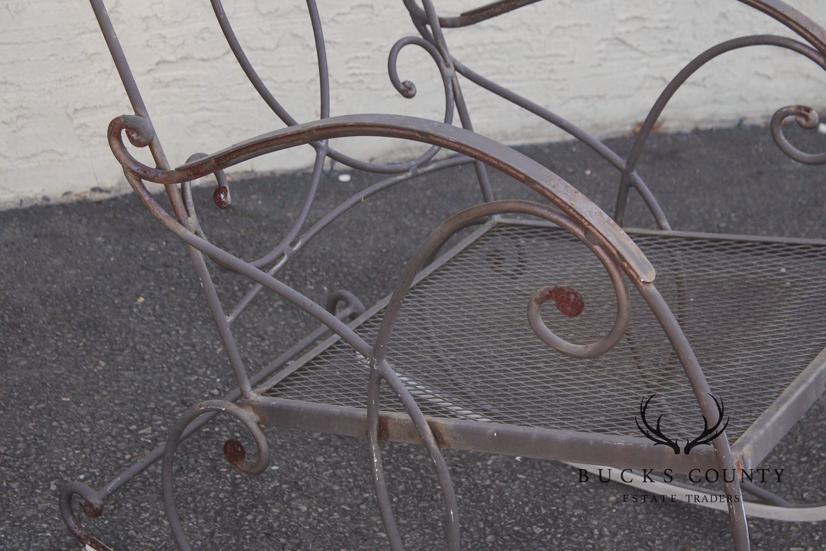 Vintage Wrought Iron Patio Rocking Chair