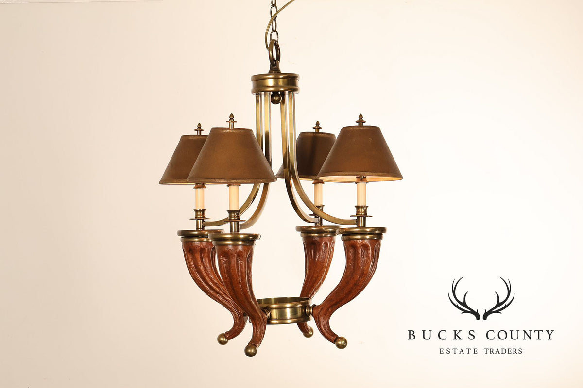 Chapman Horn Four Light Chandelier