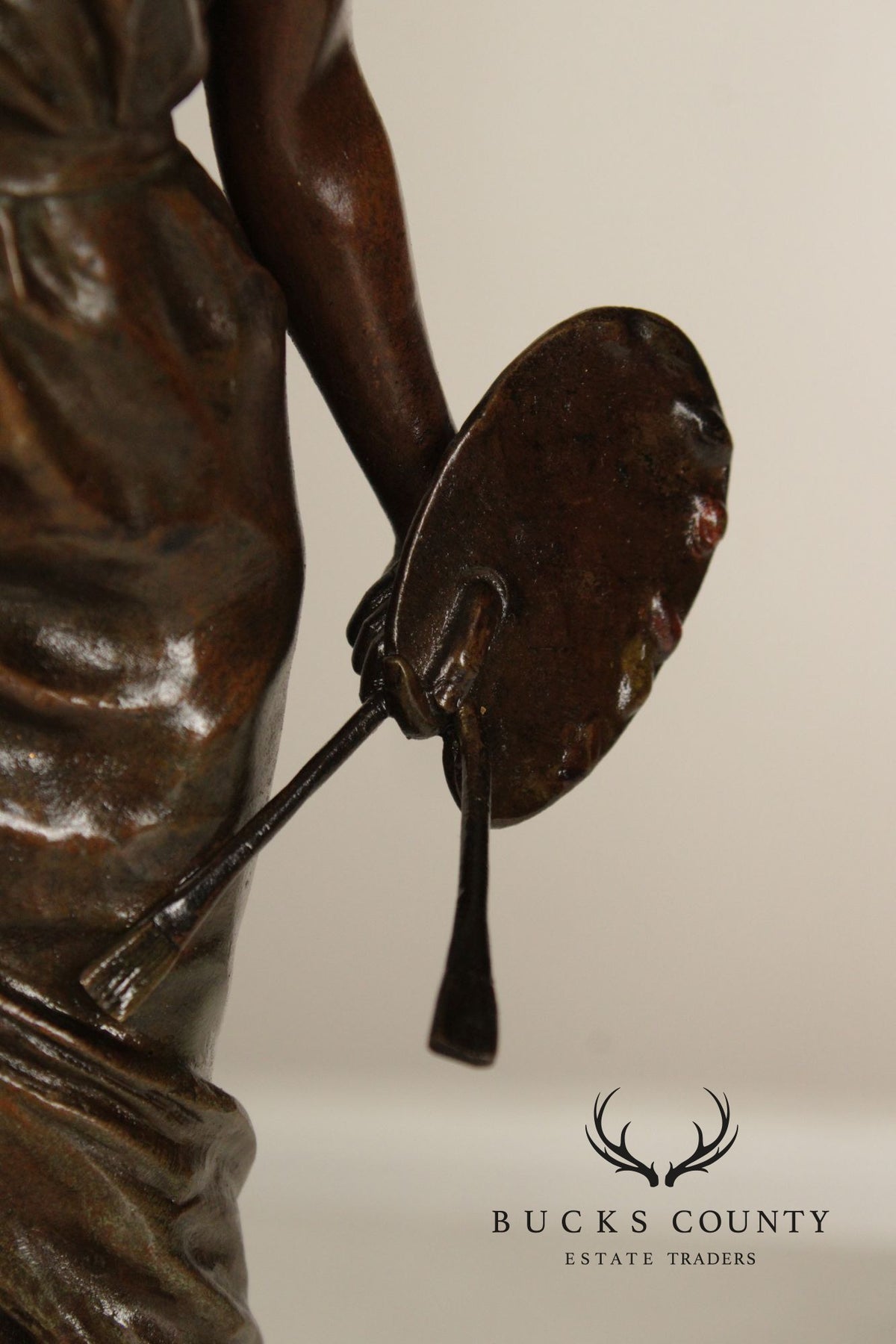 Emmanuel Villanis Bronze Statue, 'L'Amour de L'Art'