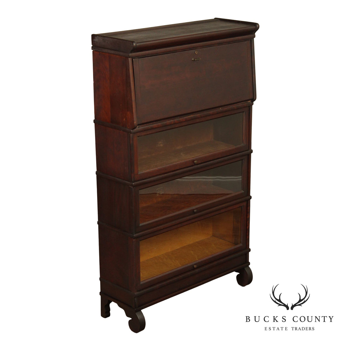 Hale Mahogany Barrister Secretary Bookcase With Desk