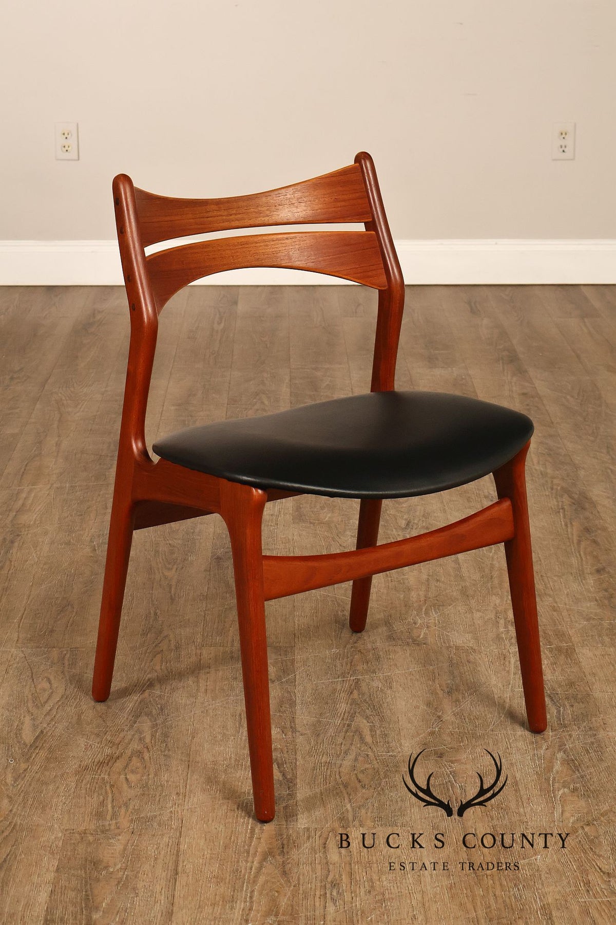 Danish Mid Century Modern Erik Buch Teak Desk Chair