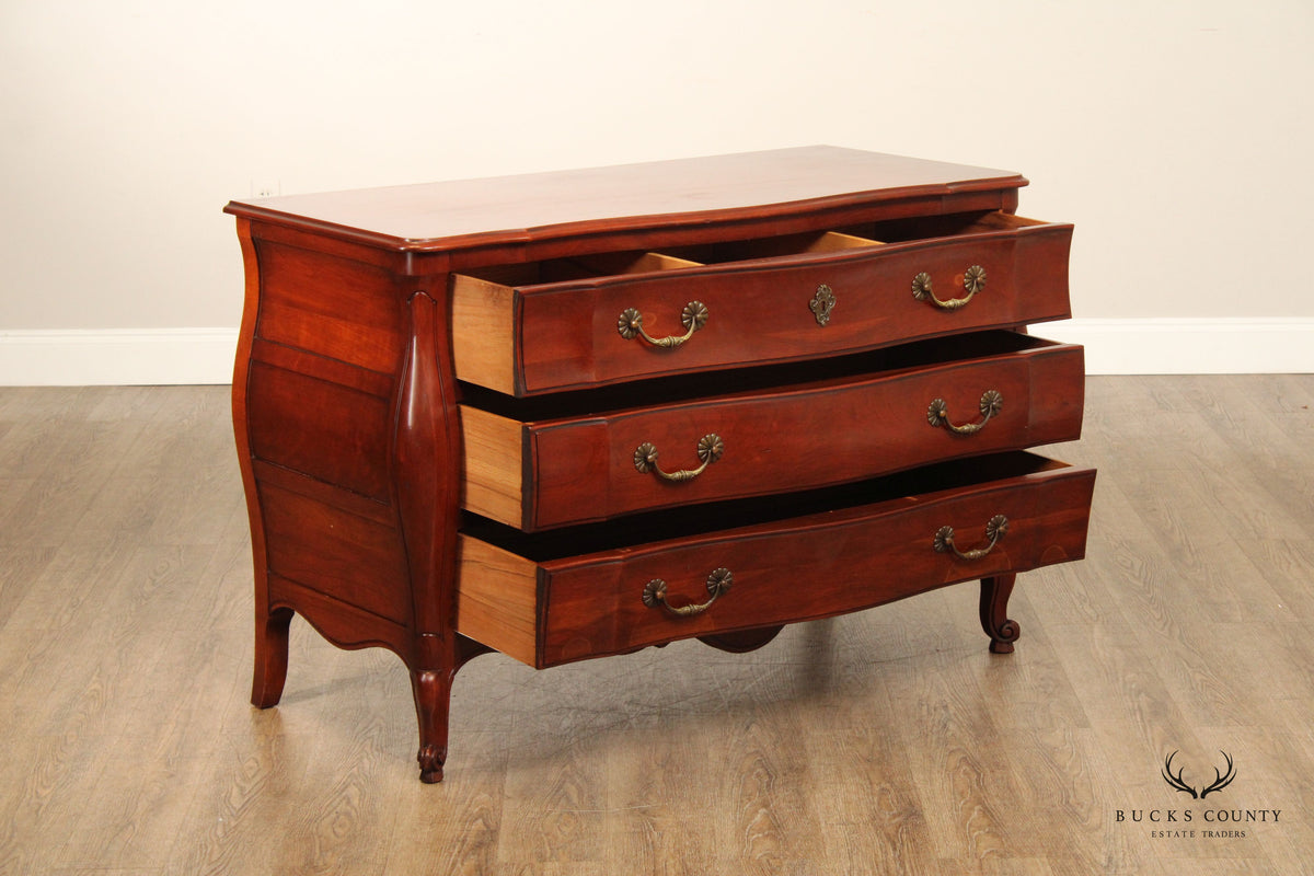 Widdicomb Vintage French Louis XV Style Cherry Bombe Chest Of Drawers
