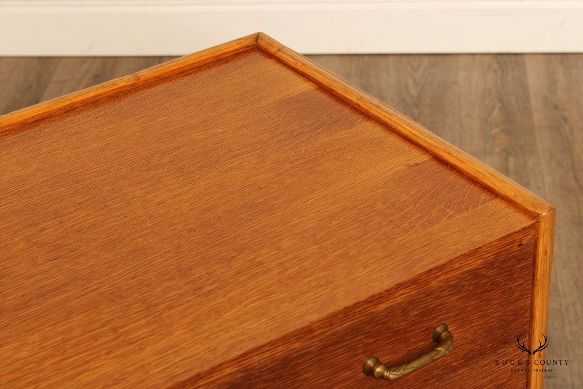 McGuire Mid Century Modern Oak Eight-Drawer Dresser