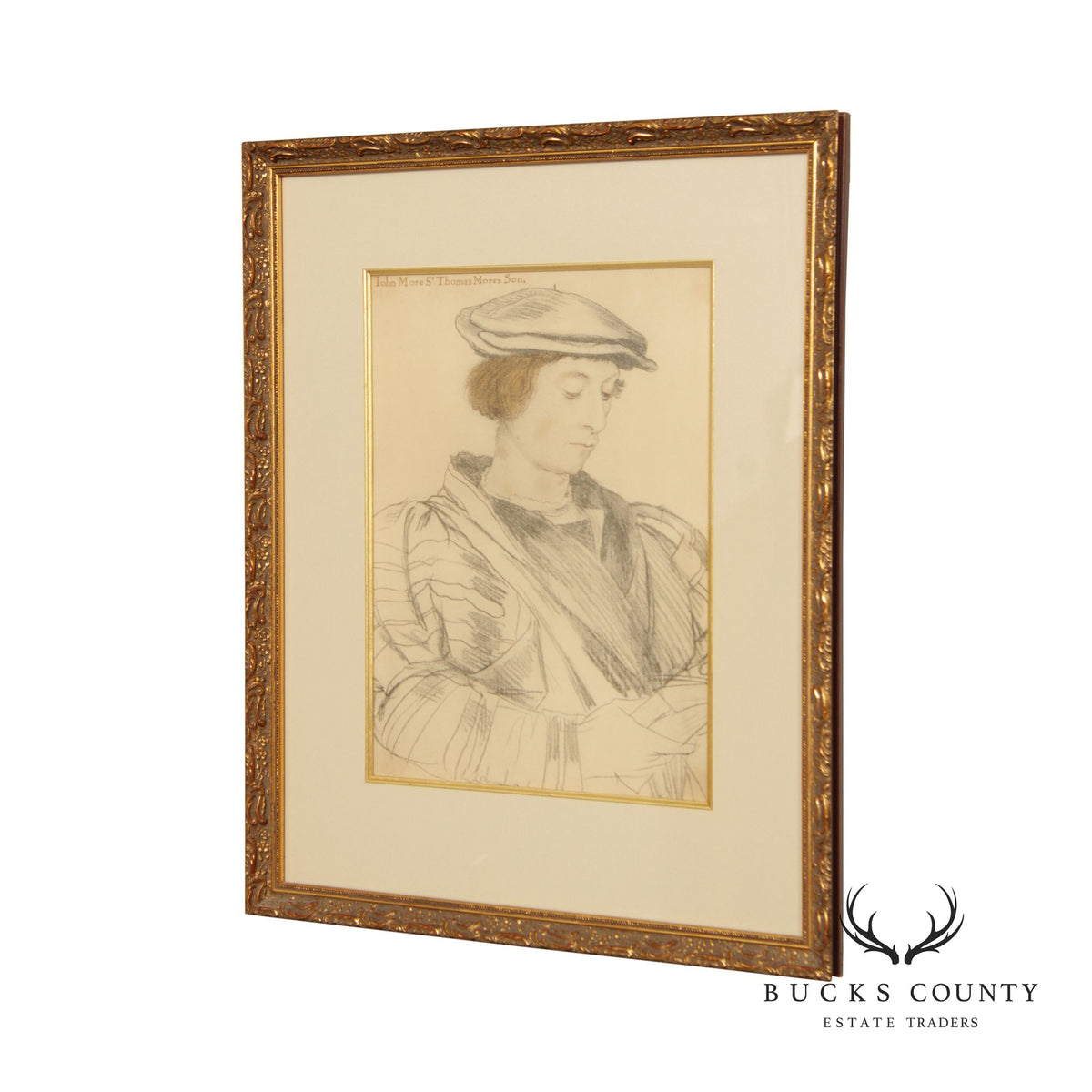 English Portrait John More, son of Sir Thomas More Art Reproduction Print, Custom Framed