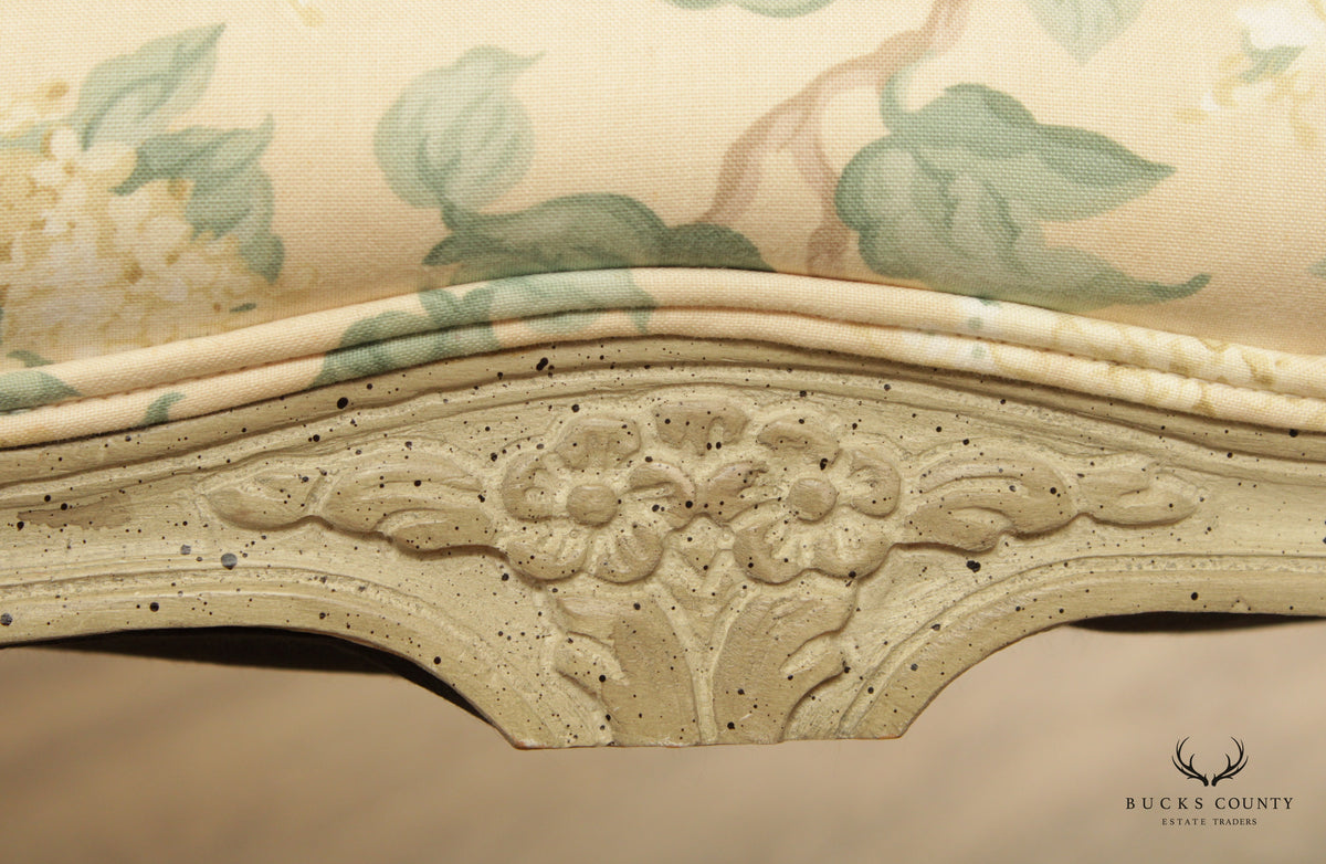 French Louis XV Style Painted Window Bench