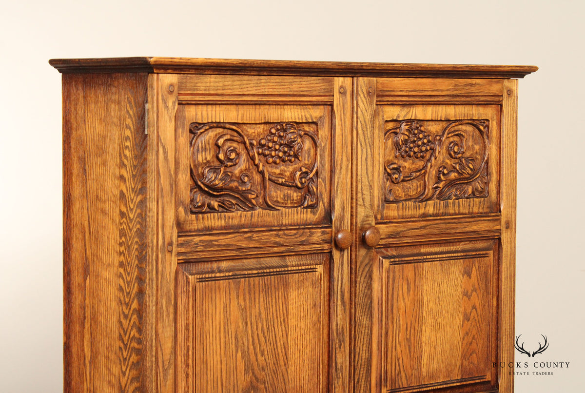 Jamestown Lounge Co. Feudal Oak Storage Cupboard Hutch
