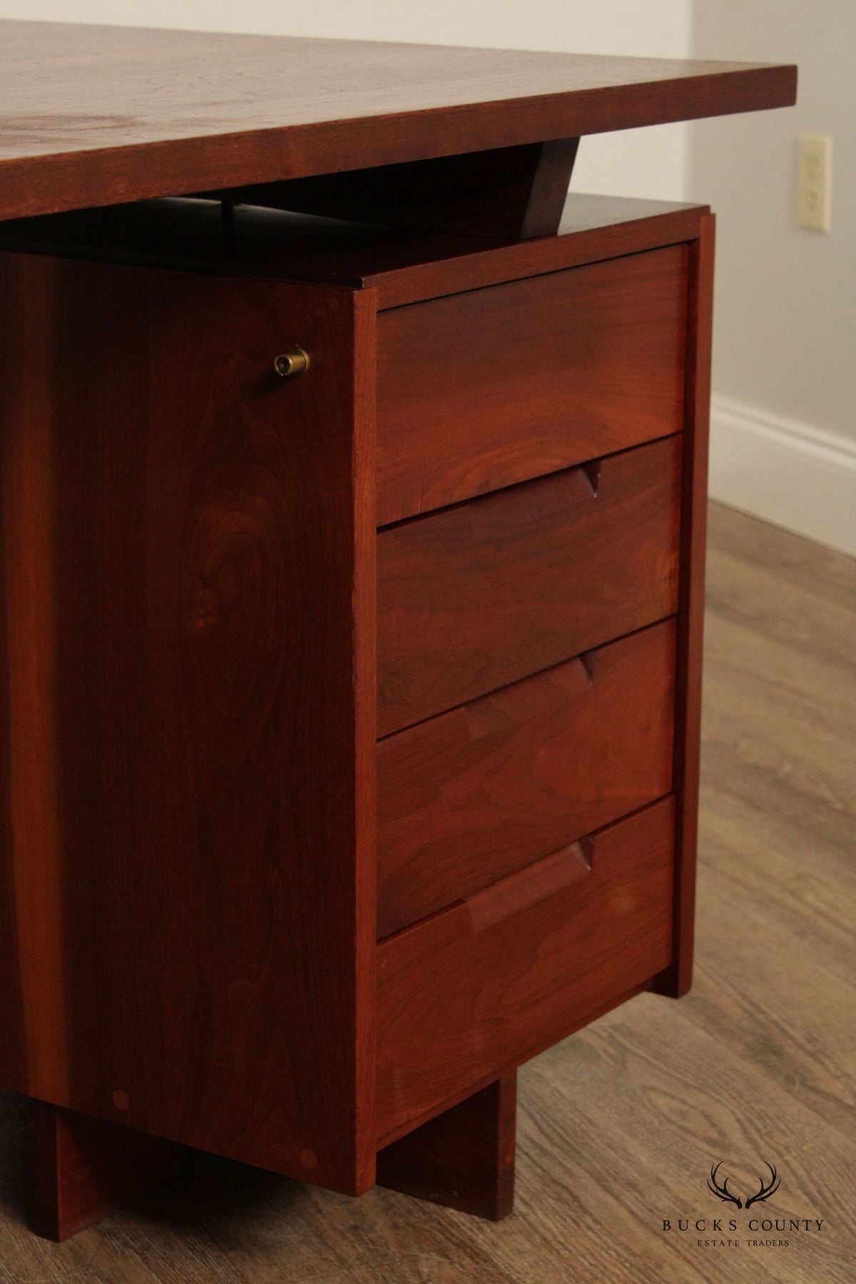 George Nakashima Studio Walnut Double Pedestal Desk