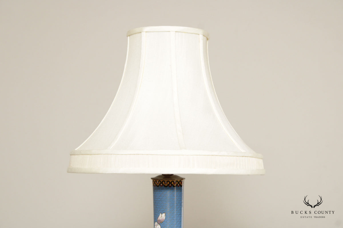 Marbro Lamp Company Japanese Style Vintage Cloisonne Vasiform Table Lamp