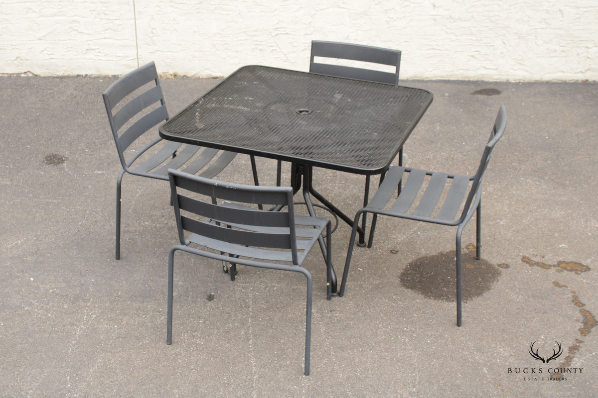 Woodard 'Metro' Cast Iron Outdoor Five-Piece Dining Set