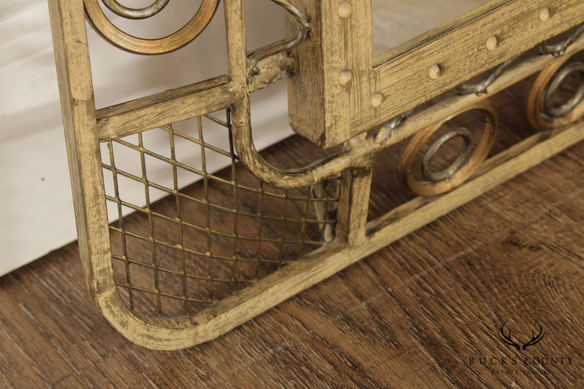 Contemporary Gold Metalwork Wall Mirror