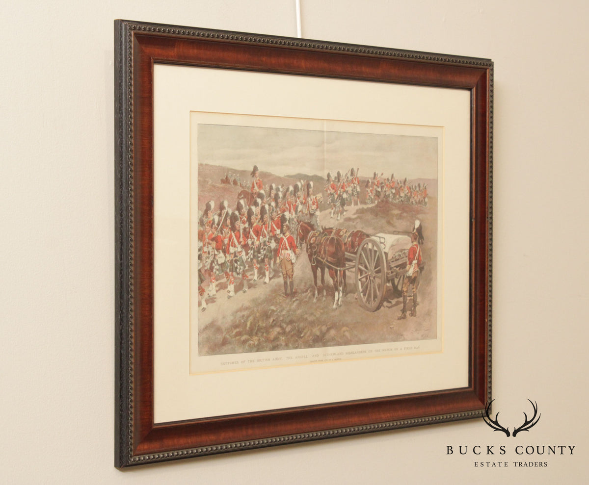 Antique English Colored Lithograph, After Jan Hoynck van Papendrecht