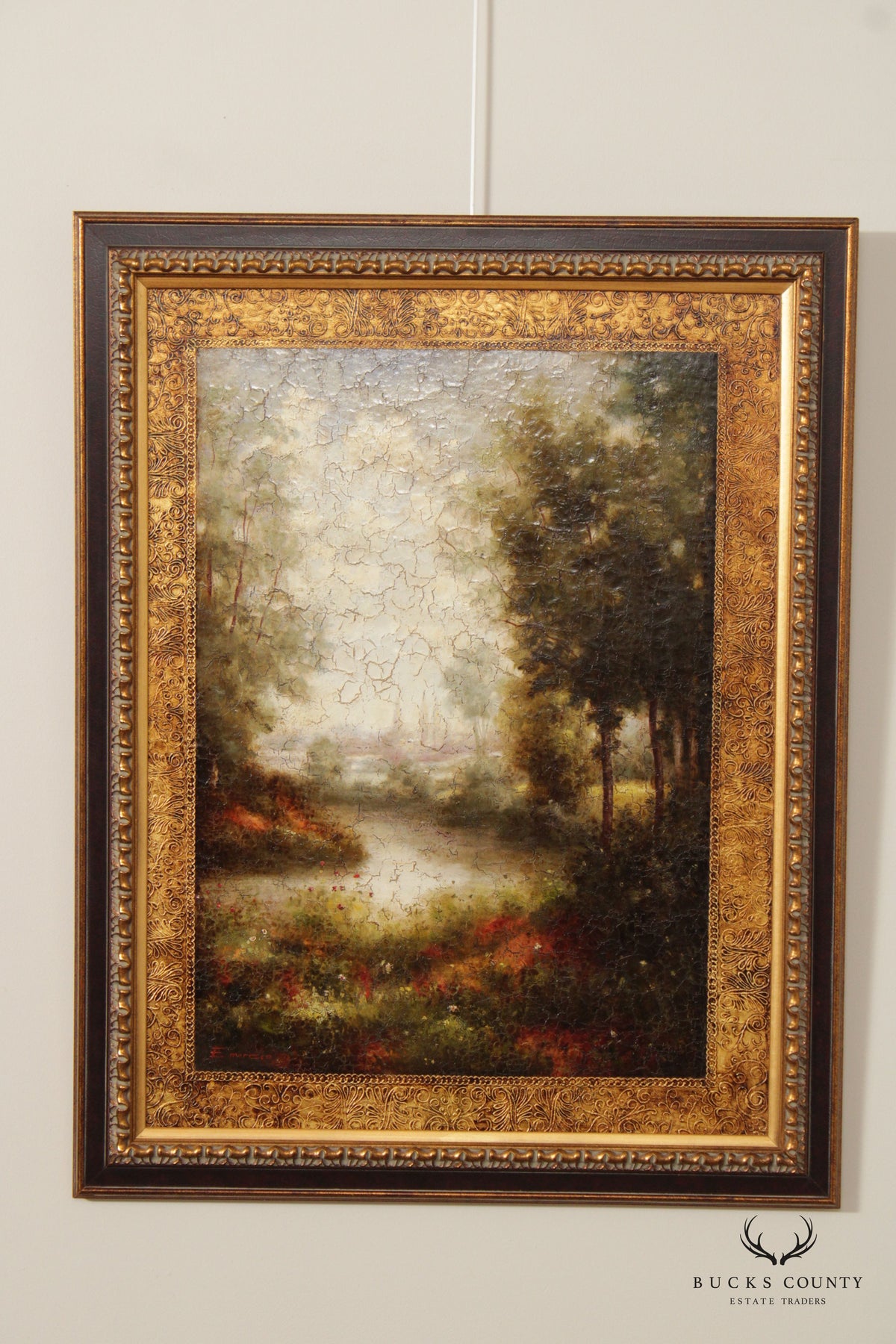 Vintage American Impressionist Style Painting of a Stream, After William Otto Emerson