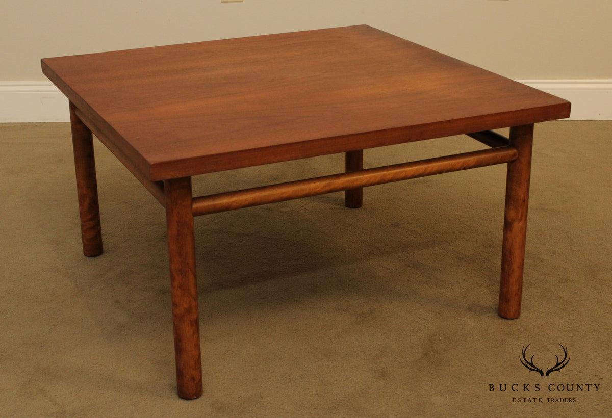 T. H. Robsjohn Gibbings for Widdicomb 32 inch Square Walnut Coffee Table