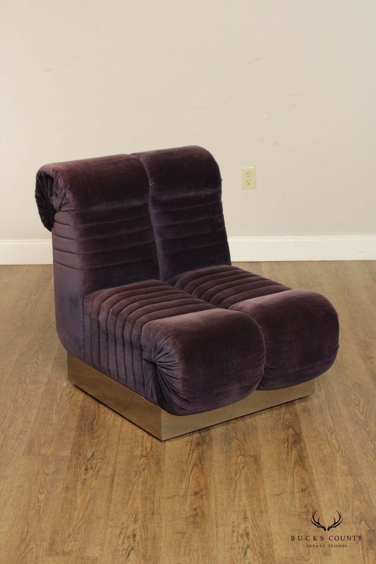Edward Axel Roffman 1970s Modern Pair Slipper Lounge Chairs