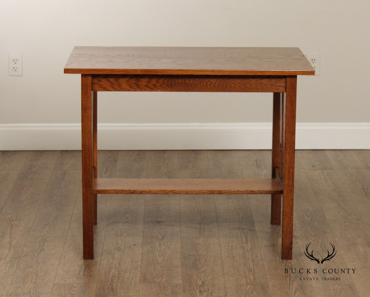 Antique Mission Style Oak Writing Desk