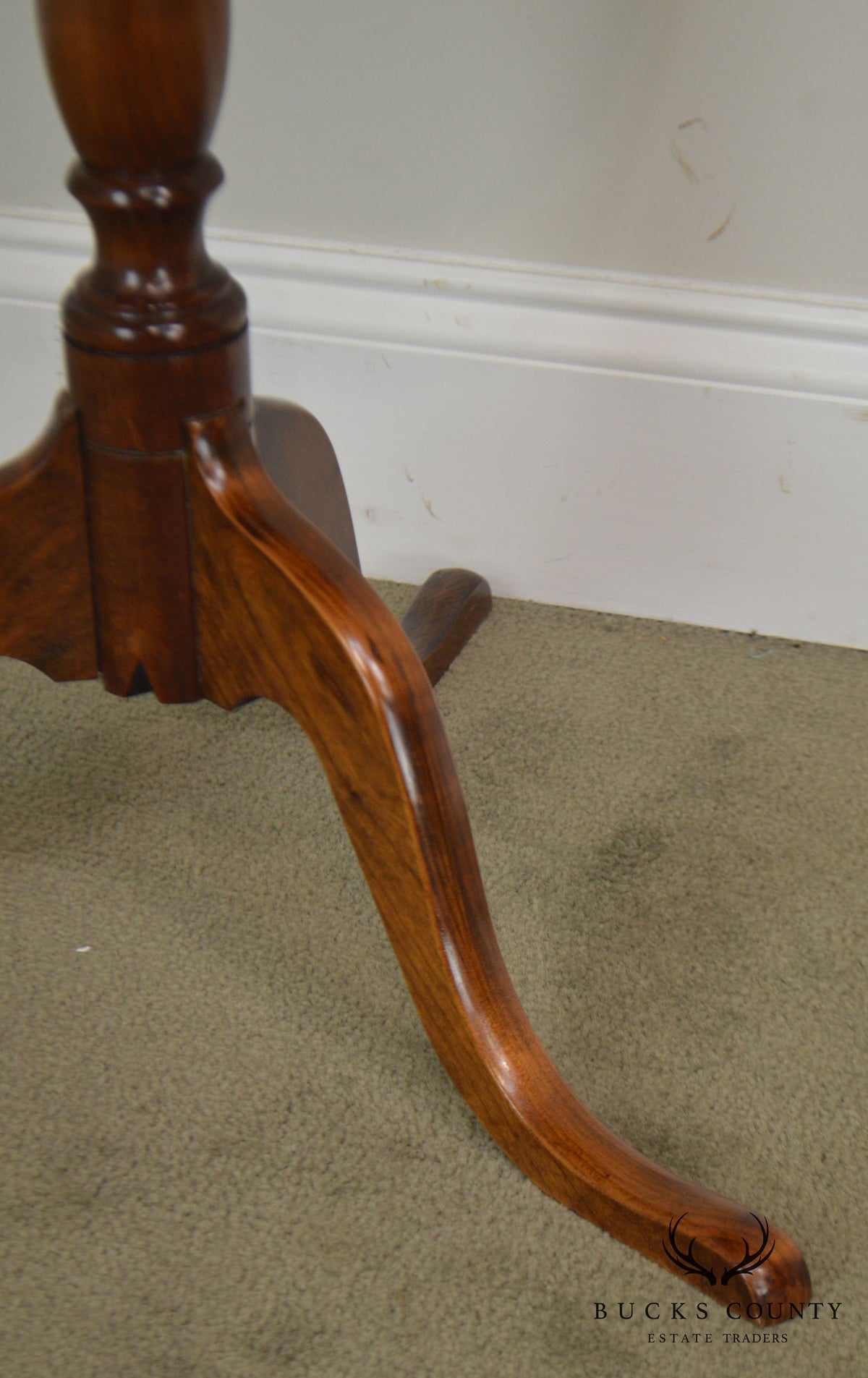 Bartley Collection "The Henry Ford Museum" Solid Cherry Snake Foot Pedestal Side Table
