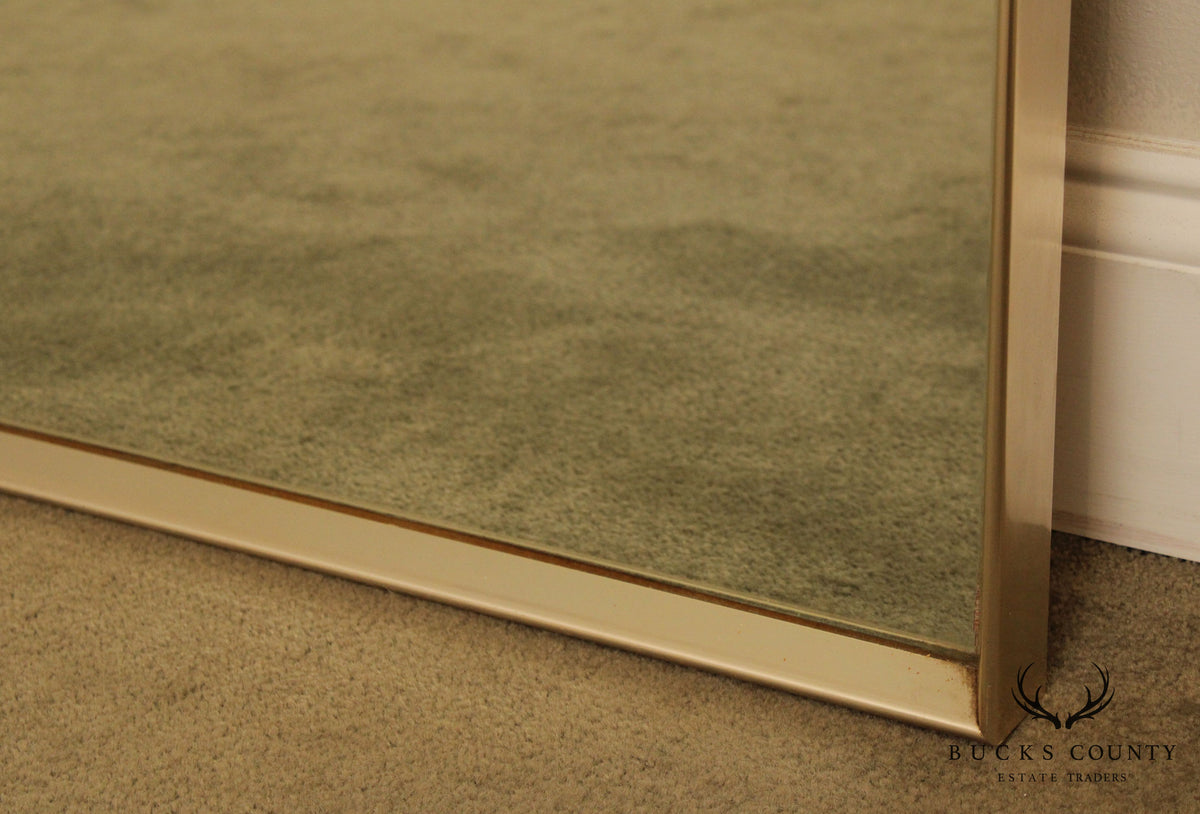 John Stuart Mid Century Modern Metal Frame Wall Mirror
