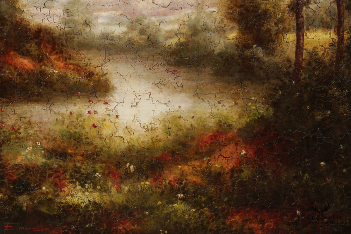 Vintage American Impressionist Style Painting of a Stream, After William Otto Emerson