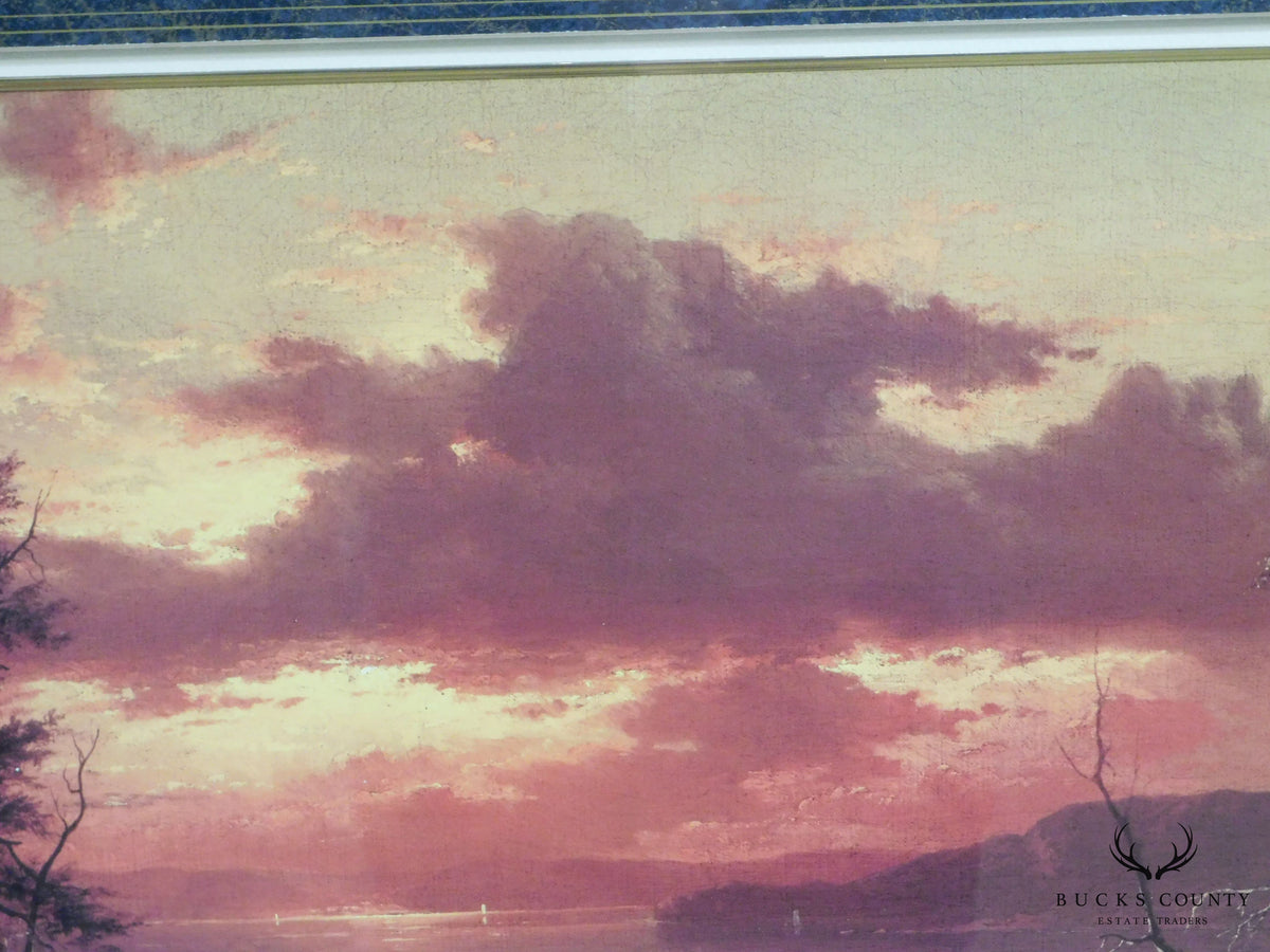 "Sunset Glow" Hudson River Valley by Albert Bierstadt Reproduction Print