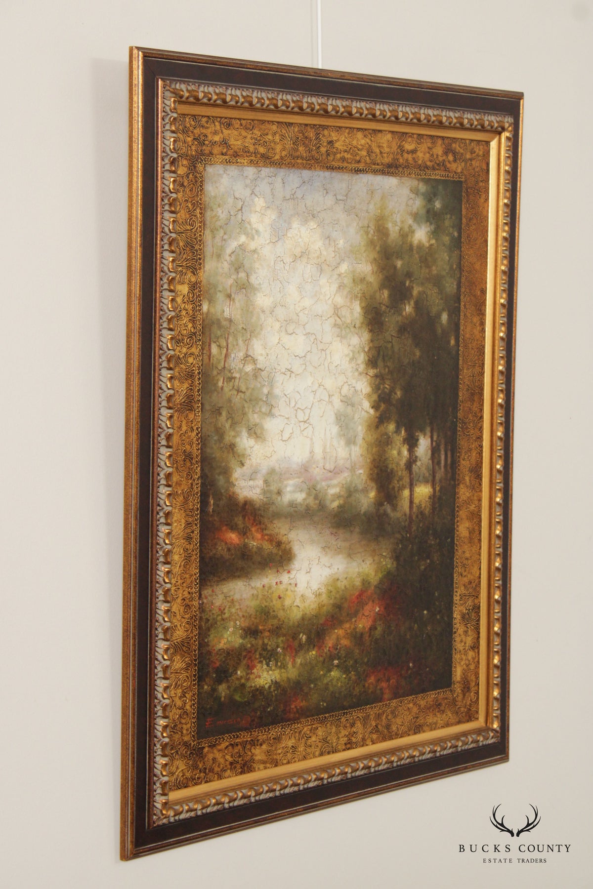 Vintage American Impressionist Style Painting of a Stream, After William Otto Emerson
