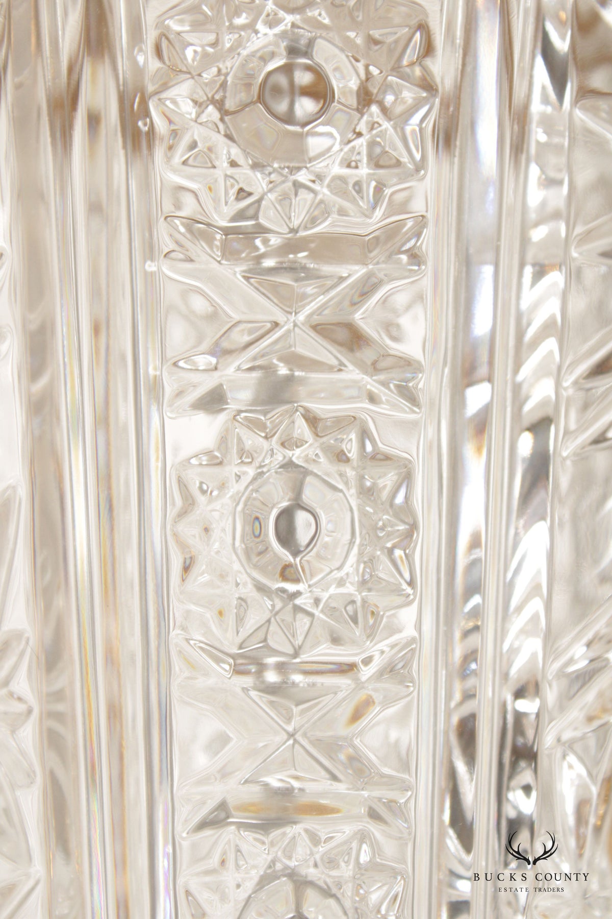 Traditional Cut Glass and Brass Table Lamp