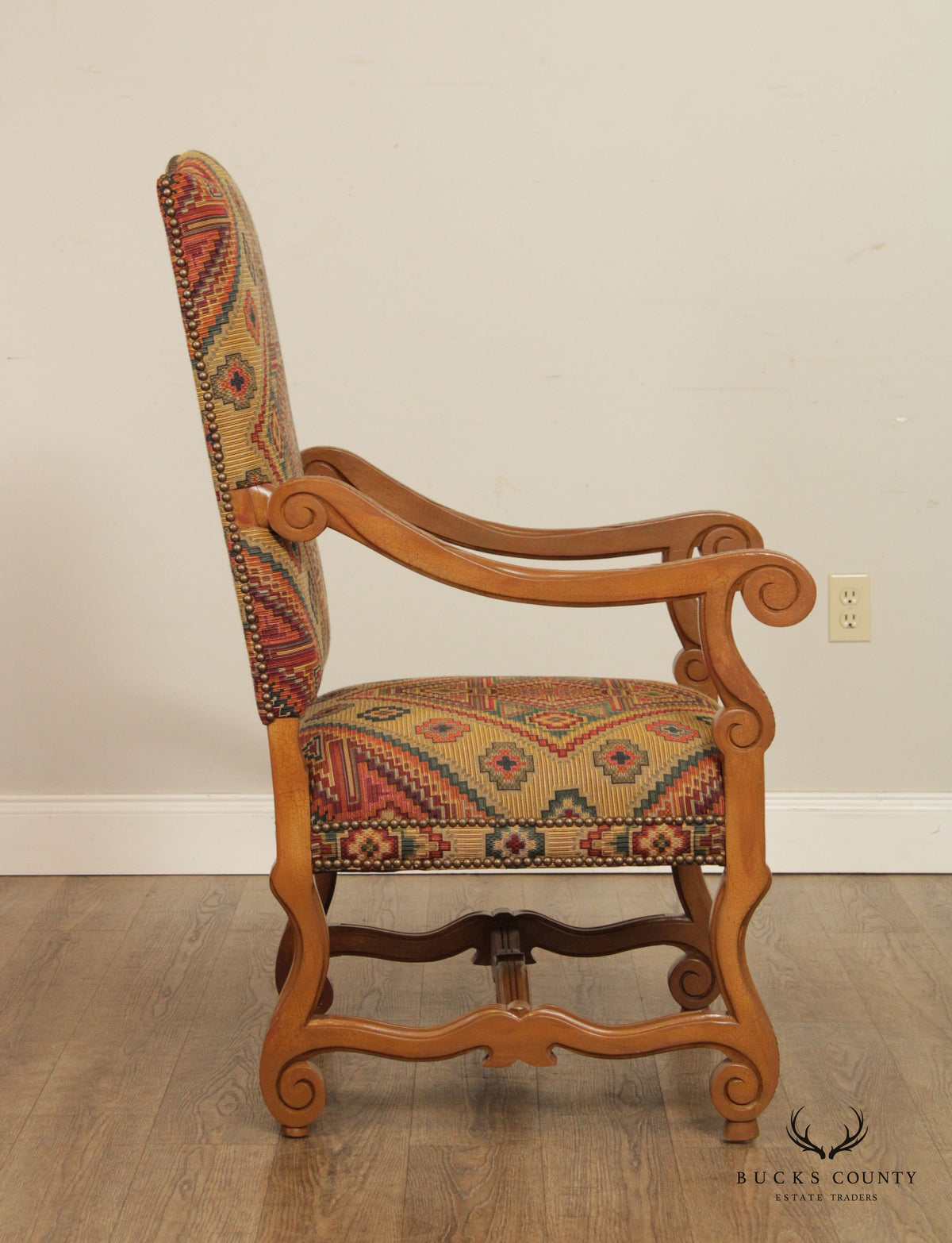 Drexel Heritage French Baroque Style Pair Armchairs