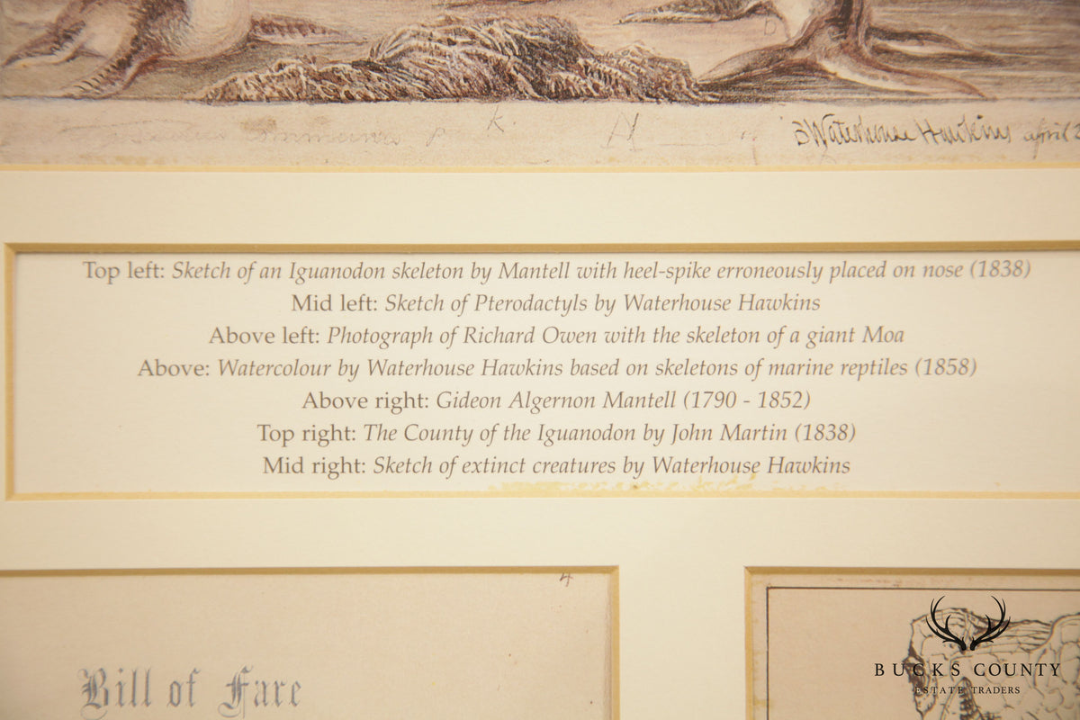 "Discovering Dinosaurs" Framed Replicas of Materials From the Archives of The Natural History Museum London