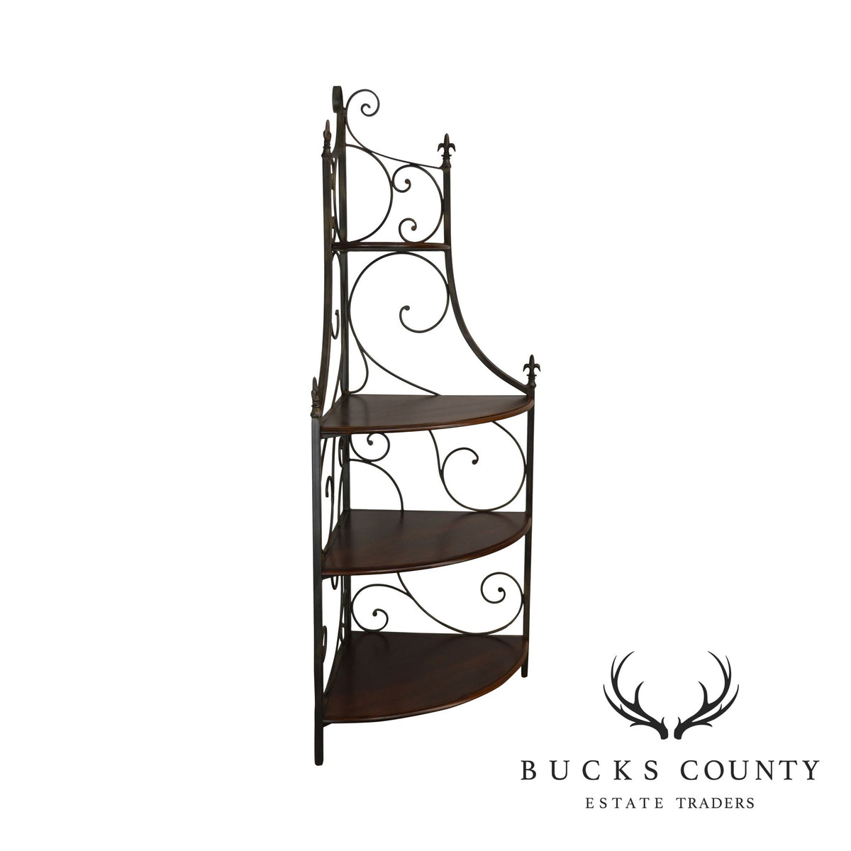 Drexel Heritage Wrought Iron & Cherry French Country Bakers Rack