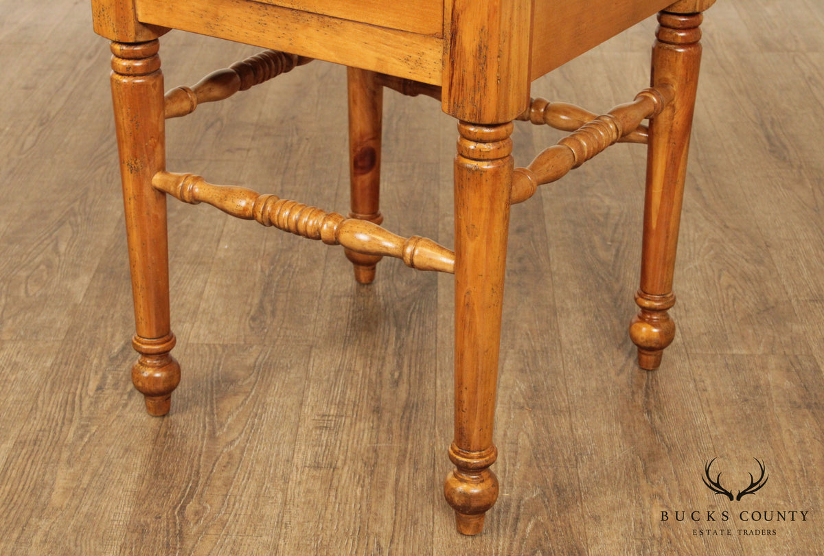Eddy West Round Pine One Drawer Side Table