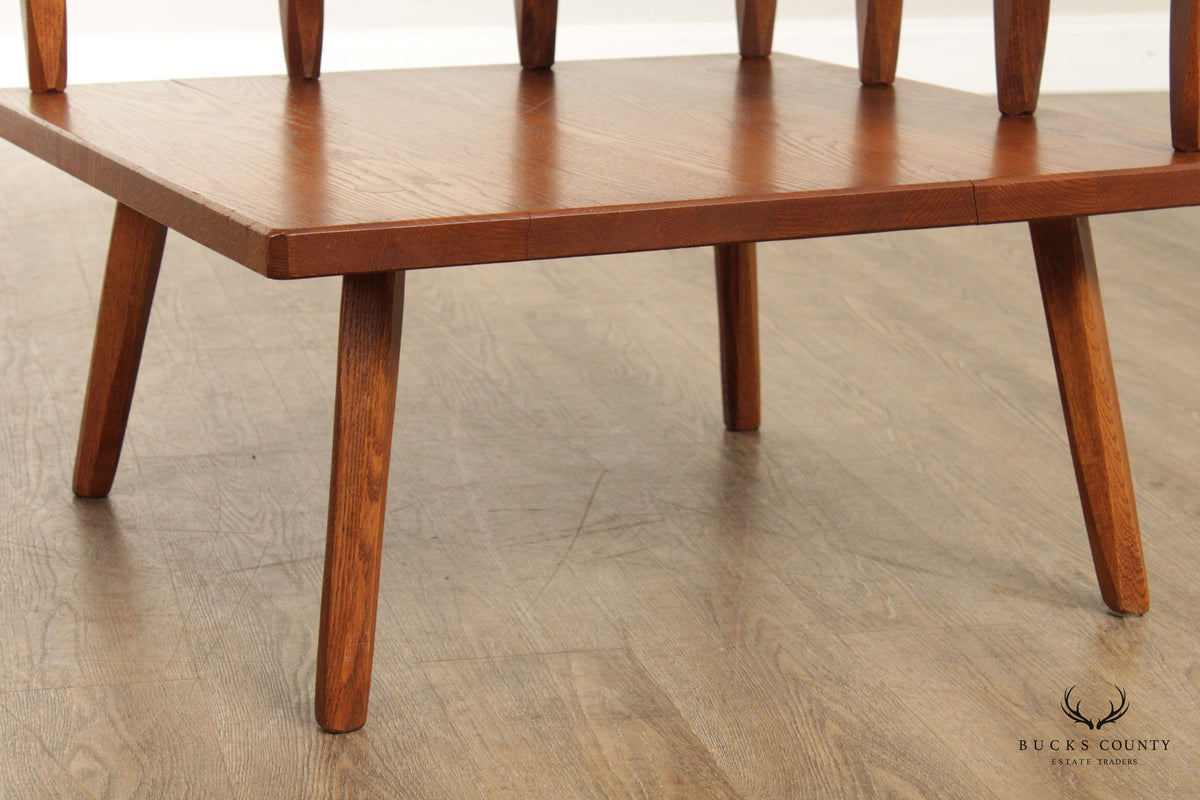 Hunt Country Furniture Two Tier Oak Corner Table